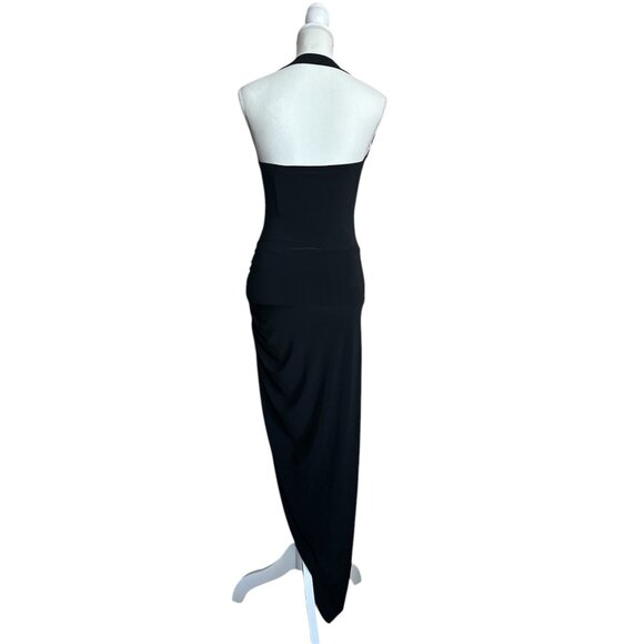 Norma Kamali Cayla Side Drape Gown in Black XSmall New Womens Long Dress - Picture 6 of 14